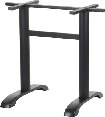 Zdjęcie produktu dla Podwójna metalowa podstawa stołu SH-5036, do biura, hotelu, restauracji, wymiary 58x61x73 cm, kolor czarny