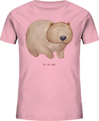 Produktbild von Mr. & Mrs. Panda Kleinkinder T-Shirt Wombat 9-11 Jahre (134/146) - Baumwolle Pink - Geschenk, Baumwollshirt Kinder, Motivation, Das Leben Ist schön, Teenager, Kindershirt