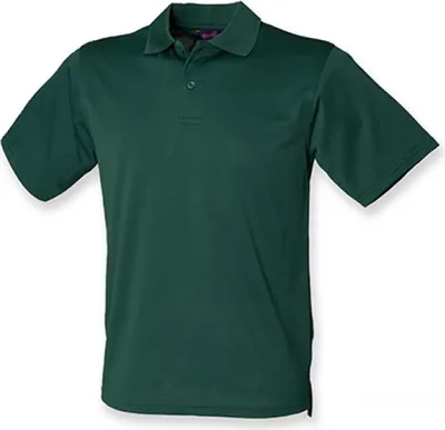 Produktbild von Henbury H475 | Herren Coolplus Wicking Polo Shirt / Mikro-Piqué - Farbe: Bottle - Größe: S