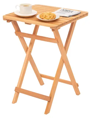 Immagine prodotto di Dmora Tavolo da Esterno Piasco 60x60x72h cm Marrone, 2 Posti Tavolo Tavolino Pieghevole