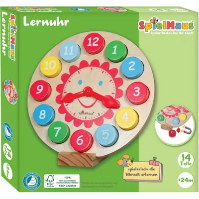 Image de SMH Horloge éducative en bois