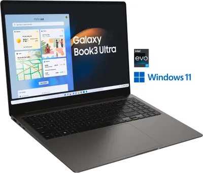 Zdjęcie produktu dla Samsung Galaxy Book3 Ultra NP960XFH-XA1DE, Intel® Core™ i7, 40,6 cm (16"), 2880 x 1800 px, 16 GB, 512 GB, Windows 11 Home