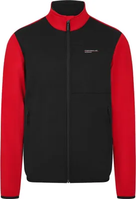 Produktbild von Porsche Motorsport Softshelljacke, Offizieller Fanartikel, Schwarz-Rot Jacke mit gepolstertem Brustteil, 100% Polyester