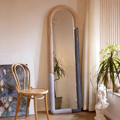 Produktbild von Vollkörperspiegel für Schlafzimmer und Wohnzimmer – Standspiegel, Ganzkörperspiegel, Schrankspiegel, Kleiderspiegel 175*50cm 【RMZJ6325】