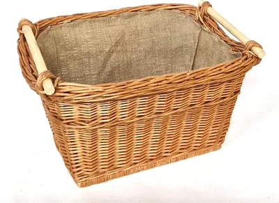 Produktbild von Kaminkorb Holzkorb Kaminholzkorb aus Weide mit Jute (Art. 90180)