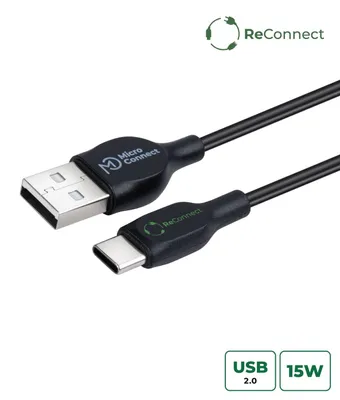 Image de Microconnect ECO-USB3.1CCHAR2B, 2 m, USB A, USB C, USB 2.0, Černá
