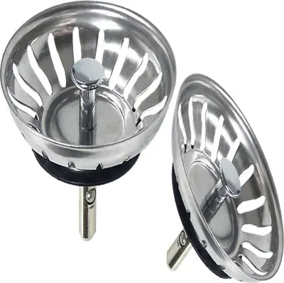 Produktbild von Spülbeckenfilter, Spülbecken-Siebeinsatz, Abtropfsieb aus Edelstahl für Küche und Bad – Durchmesser 80 mm