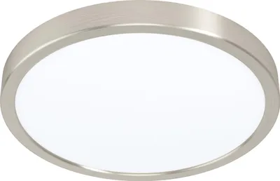 Produktbild von EGLO LED Deckenleuchte Fueva 5, Ø 28,5 cm, Aufbauleuchte aus Stahl und einer Kunststoff Leuchtfläche, Deckenlampe in Nickel-Matt, Lampe, neutralweiß