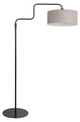 Image de Lampadaire - gris noir - Bloeba - lin métal - Ø 40cm - E27 - 4163ZW - Steinhauer