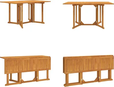 Obrázek produktu pro vidaXL Zahradní skládací stůl Butterfly 150x90x75 cm z masivního teakového dřeva - Zahradní stůl - Venkovní stůl - Stůl na terasu