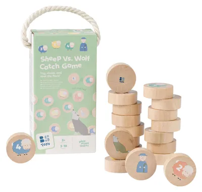Image de BS Toys : jeu de poursuite « Le mouton contre le loup », jeu de poursuite, à partir de 3 ans