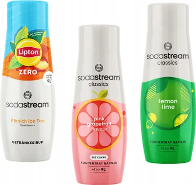 Produktbild von Sodastream 3er-Pack Konzentrate: Ice Tea Peach Zero, Grapefruit, LemonLime