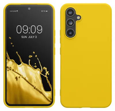 Produktbild von kwmobile Handyhülle für Samsung Galaxy A54 5G Hülle - TPU Case - Kabelloses Laden - Schutzhülle Cover in Strahlend Gelb