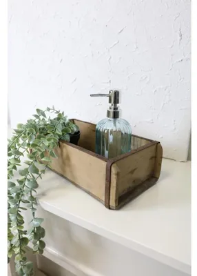 Produktbild von 10x Holzkiste Ziegelform Altholz Buche Organizer Aufbewahrungsbox Vintage