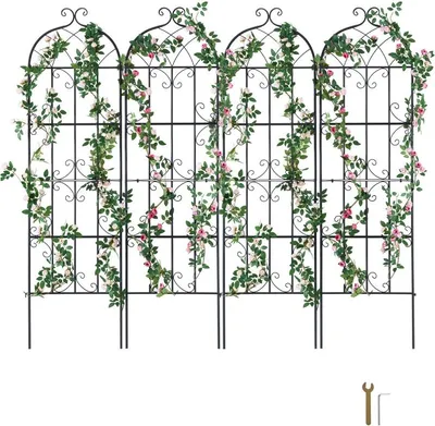 Obrázek produktu pro sada 4 šplhacích mříží - mříže na rostliny 51x180 cm - ideální pro zahradu a pěstování rostlin