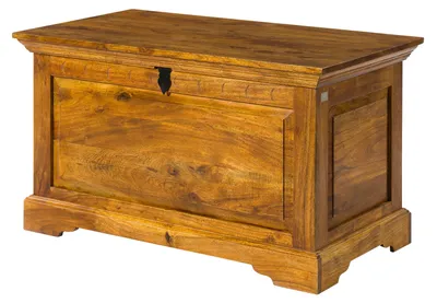 Produktbild von MASSIVMOEBEL24.DE Truhe Akazie 90x50x50 honig lackiert OXFORD #0323