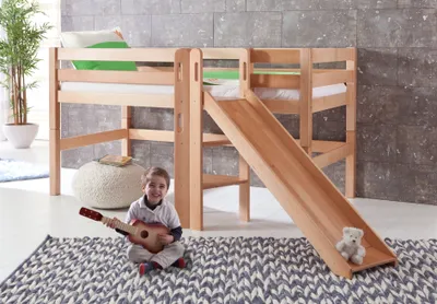 Produktbild von Relita Spielbett Eliyas mit Rutsche, ohne Vorhang