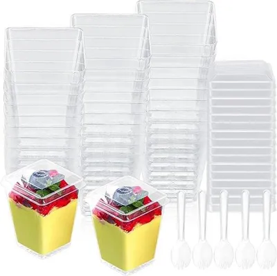 Produktbild von Wiederverwendbare Dessertbecher 160ml transparent 50er Set