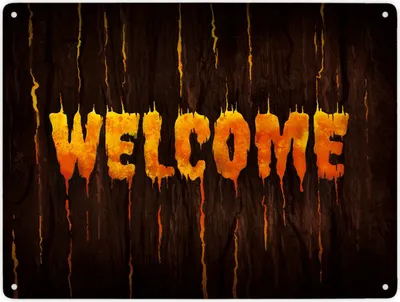 Produktbild von Welcome Metallschild XXL Schild Blechschild Aluminiumschild Emailleschild