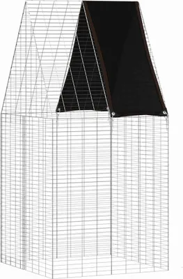 Image de vidaXL Cage à lapins Argent 100 x 100 x 210 cm Acier galvanisé