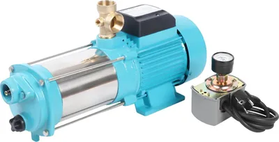 Image de Pompe à eau centrifuge, puissance 1300 W, débit 4000 l/h, pression 9,8 bars, hauteur d'aspiration maximale 8 m, matériau en acier inoxydable