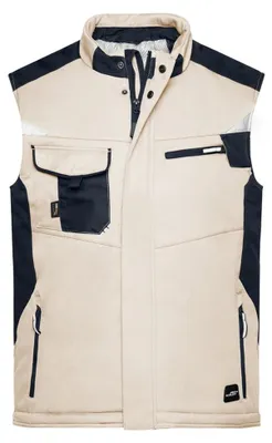 Produktbild von James and Nicholson - Weste langlebig für Herren/Damen Uni LT2535 (4XL) (Steinfarben/Schwarz)