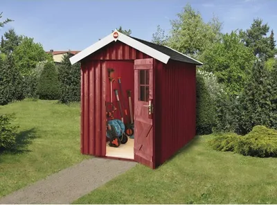 Produktbild von Gerätehaus weka Öland Gr.2 mit Fußboden 200 x 286 cm schwedenrot