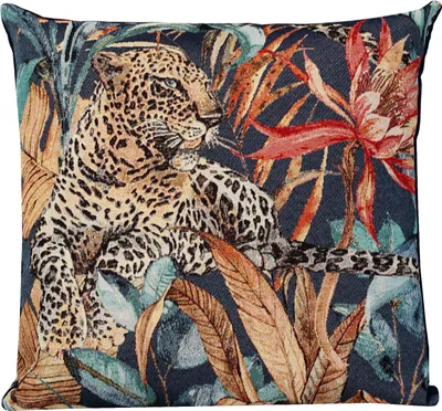 Produktbild von Gobelin Dekorativer Kissenbezug für Sofa Schlafzimmer Wohnzimmer, LEOPARD,  40x40