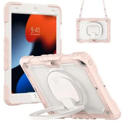 Productafbeelding van imoshion Rugged Kidsproof Backcover voor de Apple iPad 9 (2021) 10.2 inch / iPad 8 (2020) 10.2 inch / iPad 7 (2019) 10.2 inch - Roze