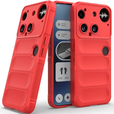 Image de Étui pour Nothing Phone 3 : étui de protection souple en TPU et silicone, résistant aux chocs, rouge