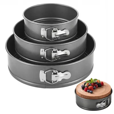 Springform-Set 12/18/22 cm, Kohlenstoffstahl, antihaftbeschichtet