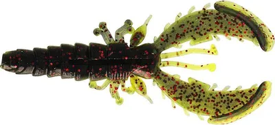 Produktbild von Westin Crecraw Slim Creaturebait 5,5cm 1,5g - 6 Gummikrebse, Farbe:Black/Chartreuse
