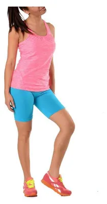 Produktbild von Leggings in 19 Farben Baumwolle 1/2 Radlerhose Kurz; Türkis S/36