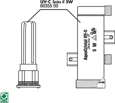 Produktbild von JBL Ersatzteil Gehäuse incl. Halterung + Glas für UV-C 5 W