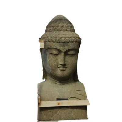Produktbild von Schöne Buddha Büste Skulptur für den Garten, aus Basanit Neu Frostfest Witterungsbeständig, Steinfigur zur Gartengestaltung NH-135887400-2