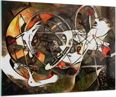 Produktbild von Bilder auf glas - Abstraktion modern - 100x70cm - Glasbilder - Wandbilder - Kunstdruck - zum Aufhängen bereit - Wanddekoration aus Glas - Glas Bilder - Wandbild auf Glas - Einteilig - GAA100x70-3452