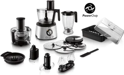 Produktbild von Philips 4-in-1 Küchenmaschine 7000 Series, 3.4 L, 32+ Funktionen, 1300 W, Metall (HR7778/00)