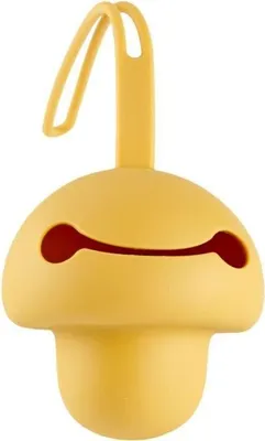 Obrázok produktu pre Box na cumlíky THERMOBABY, silikón, medovožltý, bez BPA, bezpečné uzatváranie, mäkký silikón, s praktickým závesom
