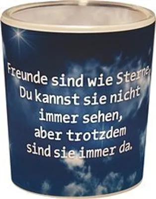 Produktbild von La Vida Ein Licht für Dich mit Spruch 'Freunde' Teelicht Kerze Freundschaft Neu