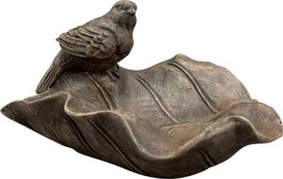 Image de Exner | Bain d'oiseaux - 16,8x13,7 cm - Nature design - Décoratif - Décoration rustique - Fait main
