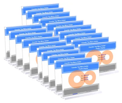 Produktbild von Tischaufsteller A5 Querformat 20er Set, Acryl Werbeaufsteller Doppelseitig