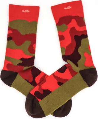 Produktbild von MEGAGROUP 2 Paar Casual Socken Stricksocken 40-44 Strümpfe rot braun für Sport