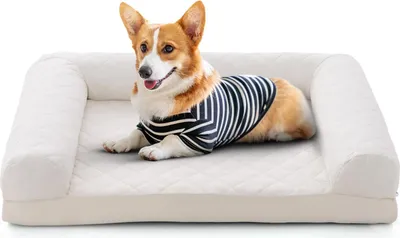 Produktbild von GOPLUS Hundebett, Hundesofa mit Orthopädischer Hundematratze, seitlichen Rändern, waschbares Katzenbett, Haustiersofa für Katzen & Hunde
