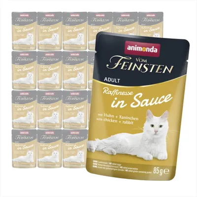 Produktbild von Animonda Vom Feinsten 24x85g Nassfutter für Katzen Huhn mit Kaninchen in Soße