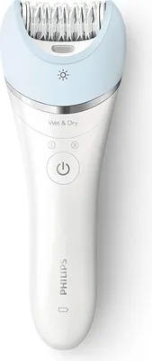 Produktbild von Philips BRE605/00 Satinelle Advanced Nass- und Trockenepilierer, Farbe:Weiß/Aqua