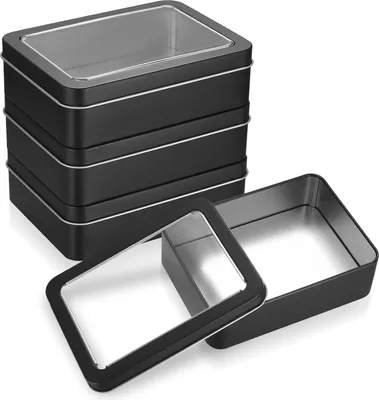 Produktbild von Robuste Metallboxen - langlebig und auslaufsicher - Set von 4 - 12,5 x 9 x 3,5 cm