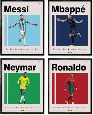 Image de Tableaux décoratifs sur le thème du football, 20x25 cm, lot de 4, tableaux sur toile pour chambre d'enfant