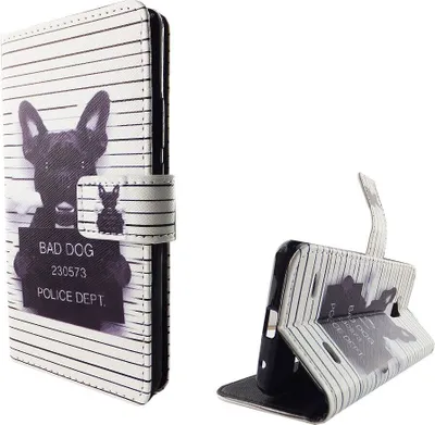 Produktbild von Handyhülle Tasche für Handy ZTE Blade V7 Lite Böser Hund Weiß