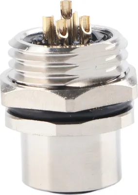 Image de M12?B?S5 Panel Mounted Socket M12 IP67 Waterproof Connector 5pin Plug Adapter