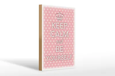 Produktbild von Holzschild Spruch 20x30cm Keep Calm and be yourself
